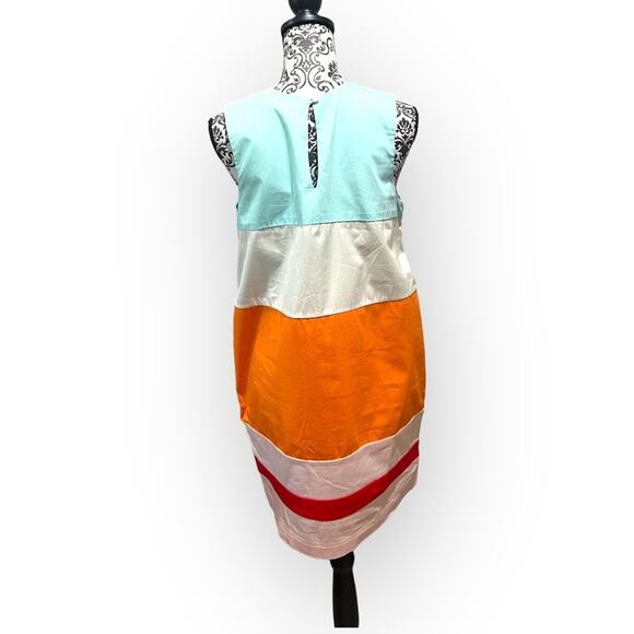 MDS Stripes NWT Sleeveless Colorblocked Shift Mini Dress sz 4 - Picture 14 of 15